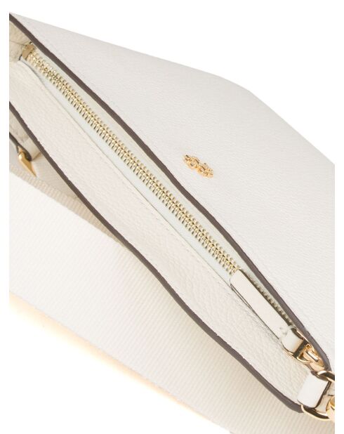 Blake Swingpack gebroken witte leren schoudertas - 26x18x2,5 cm