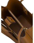 Blake Tragetasche aus Leder kaffeebraun - 24x20x10 cm