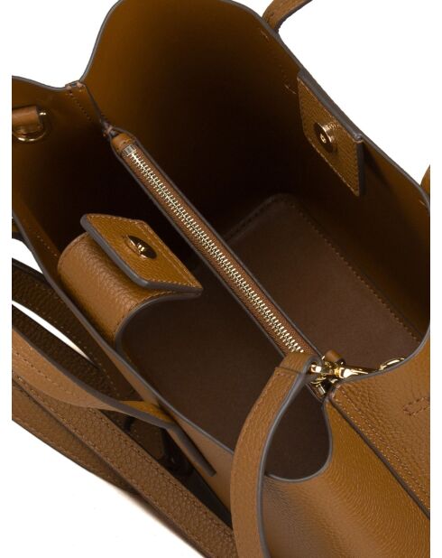 Blake leren draagtas koffiebruin - 24x20x10 cm