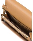 Cartera de hombro Thea de piel beige claro, 19,4 x 10,8 x 2,5 cm