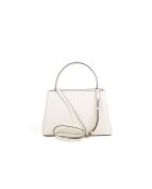 Britten leren handtas gebroken wit - 30x23x13 cm