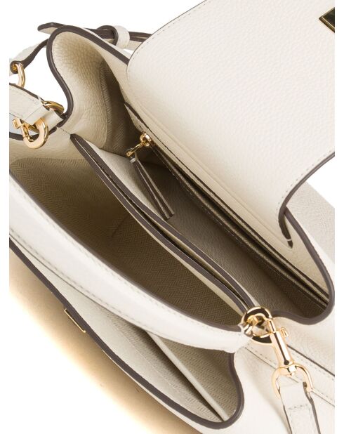 Borsa Britten in pelle color avorio - 30x23x13 cm