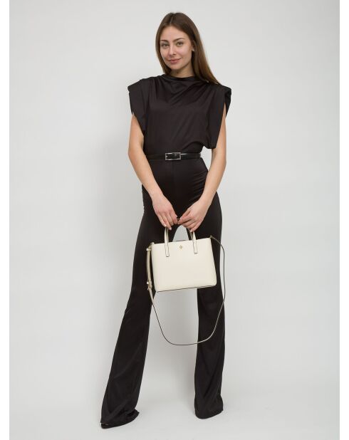 Witte leren handtas van Blake - 24x20x10 cm