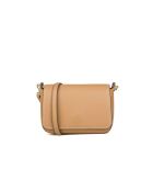 Thea hellbeige Schultertasche aus Leder - 24x15x9 cm