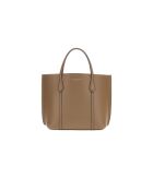 Bruine leren draagtas Perry - 21,5x20x10,5 cm