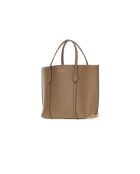 Bruine leren draagtas Perry - 21,5x20x10,5 cm