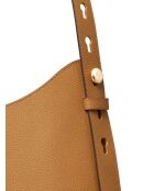 Lichtbeige Romy leren hobo schoudertas - 37x30x12,5 cm