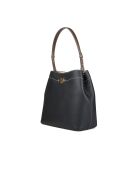 Bandolera Felix de piel negra - 28x15x28 cm