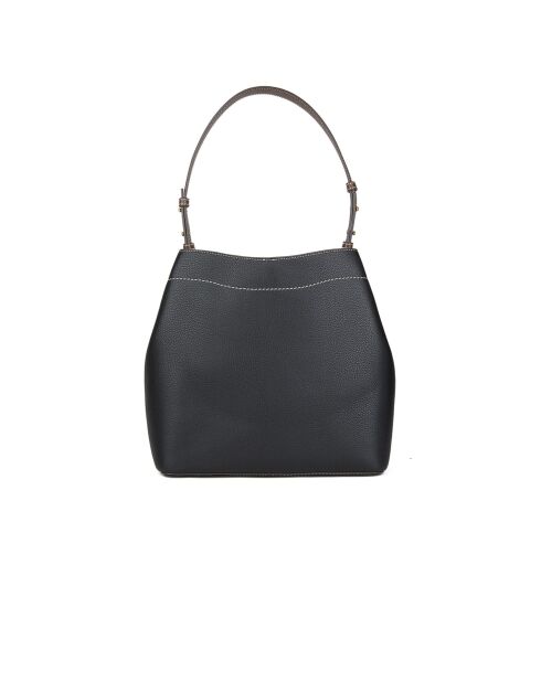 Bandolera Felix de piel negra - 28x15x28 cm