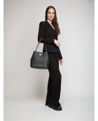 Bandolera Felix de piel negra - 28x15x28 cm