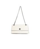 Bolso de hombro de piel Kira blanco - 28x14,8x8 cm