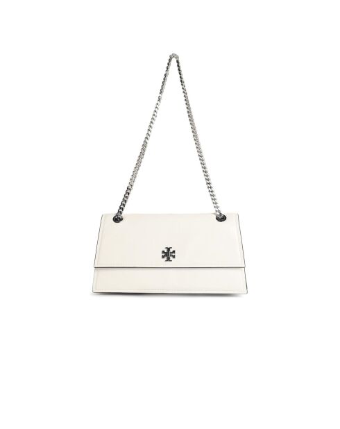 Weiße Kira Schultertasche aus Leder - 28x14,8x8 cm