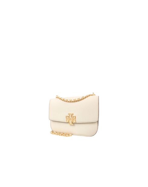 Britten Schultertasche aus Leder, kleines Modell, cremeweiß - 22x16x8cm