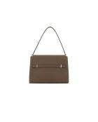 Lee Radziwill bruine leren schoudertas - 19x26x8,5 cm