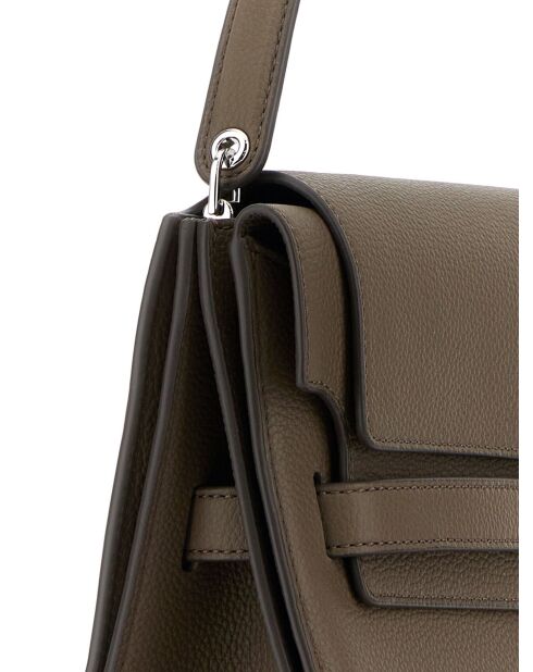 Lee Radziwill Schultertasche aus braunem Leder - 19x26x8,5 cm