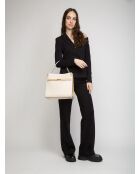 Lee Radziwill Handtasche aus cremefarbenem Leder - 31,5 x 30 x 15,5 cm