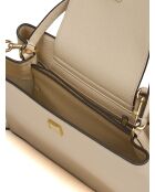 Crèmewitte Britten leren handtas - 30x23x13cm