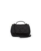 Willa matte mini zwarte leren handtas - 19x14x2,5 cm