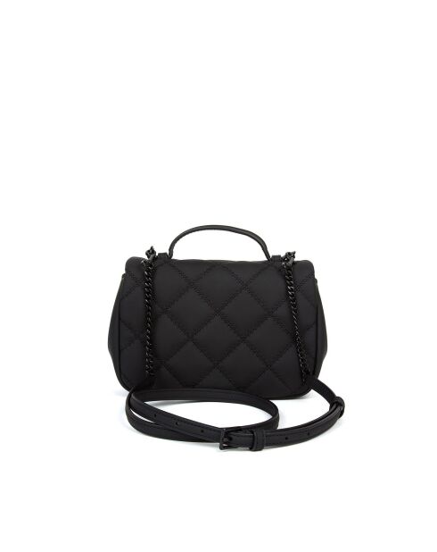 Willa matte mini zwarte leren handtas - 19x14x2,5 cm