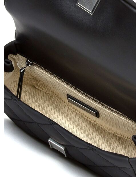 Willa matte mini zwarte leren handtas - 19x14x2,5 cm