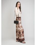 Cartera de hombro Thea de piel negra - 19,4x10,8x2,5 cm