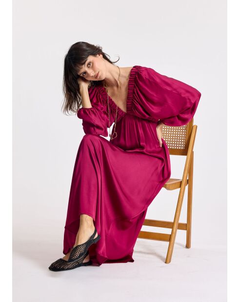 Leana Framboise Kleid