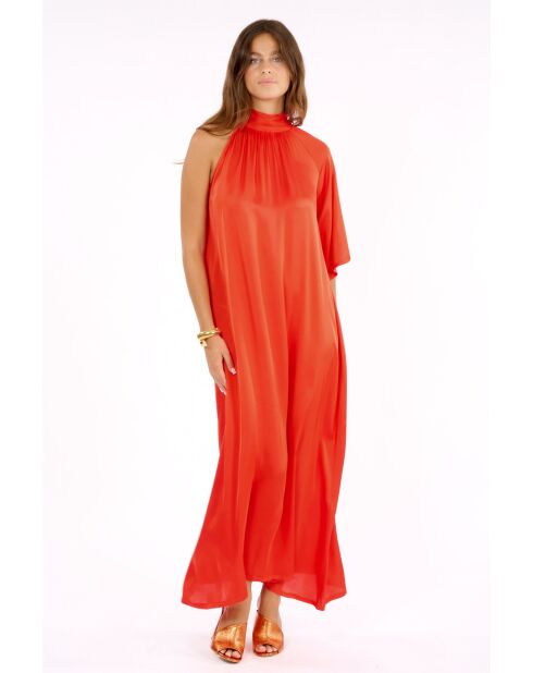 Orangefarbenes Atena Kleid