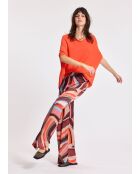 Orangefarbener Pom Pullover