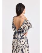 Licia Kleid in Schwarz/Ecru