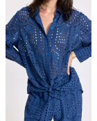 Alora Indigo blouse