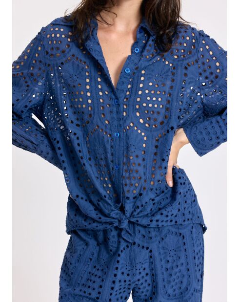 Alora Indigo blouse