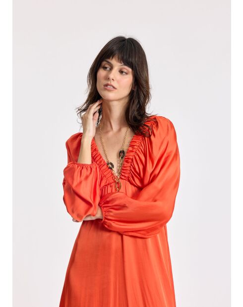 Leana Orange Kleid