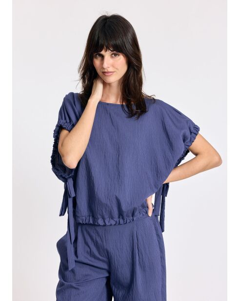 Indigogoldfarbene Bluse