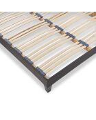 Kit 15 rete a doghe in legno grigio antracite - 200x200 cm