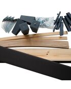 Kit 15 rete a doghe in legno grigio antracite - 200x200 cm