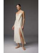 BM-1824 Set aus cremefarbener Spitze mit Bademantel und Nachthemd