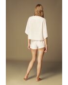 Conjunto de pijama estampado blanquecino BJM-1524