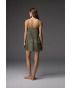 Ensemble Nuisette & Peignoir jacquard BM-1807 vert