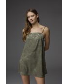 Ensemble Nuisette & Peignoir jacquard BM-1807 vert