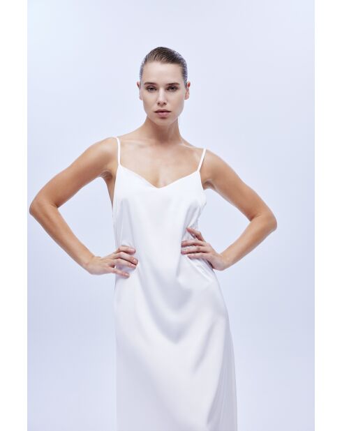 Ensemble en Satin Nuisette & Peignoir BJM-1631 écru