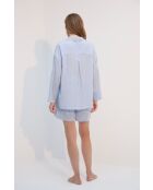 Tencel BJM-1727 blaues Pyjama-Set