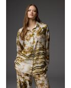 BM-1843 pyjamaset met veelkleurig patroon en overhemdkraag