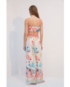 BJM-1706 Veelkleurige satijnen pyjamaset, 3-delig, BJM-1706