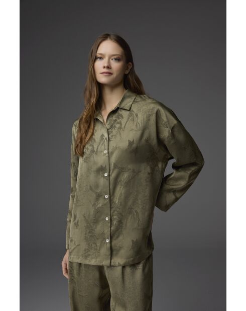 Ensemble pyjama motif jacquard BM-1802 vert