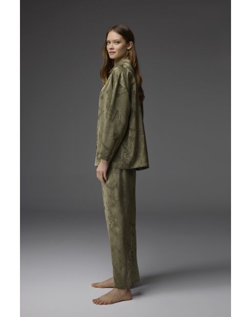 Ensemble pyjama motif jacquard BM-1802 vert