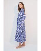 Robe longue à motifs BJM-1748 bleue