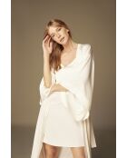 BJM-1529 ecru satijnen badjas en nachtjapon BJM-1529