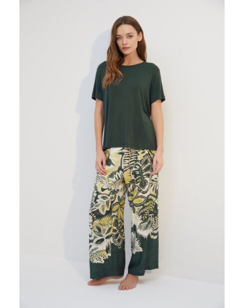Ensemble pyjama à motifs BJM-1755 vert