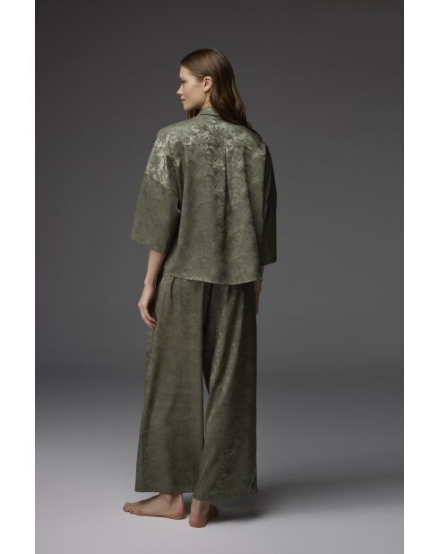 Ensemble pyjama jacquard BM-1806 vert