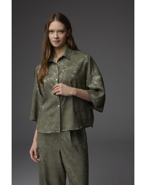 Ensemble pyjama jacquard BM-1806 vert